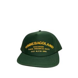 Vintage Trucker Farmer Hat Green and Yellow